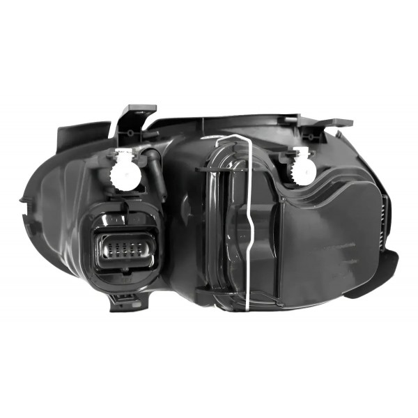 Farol Dianteiro Golf 1999 A 2006 Máscara Negra Sem Auxiliar