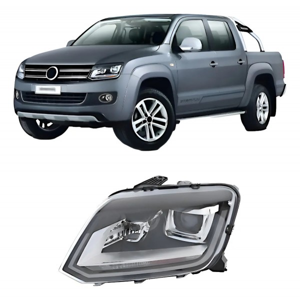 Farol Amarok 2017 2018 A 2023 Elétríco Com Motor Led Tyc E Esquerdo/motorista