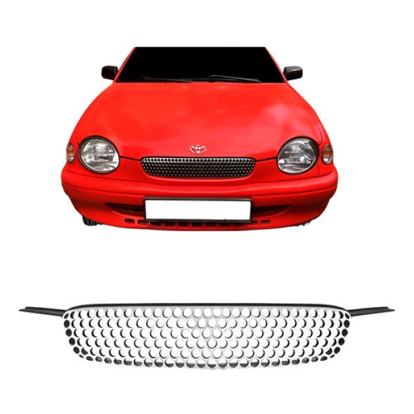 Grade Radiador Corolla Europeu 1998 Ate 2002 Cromada