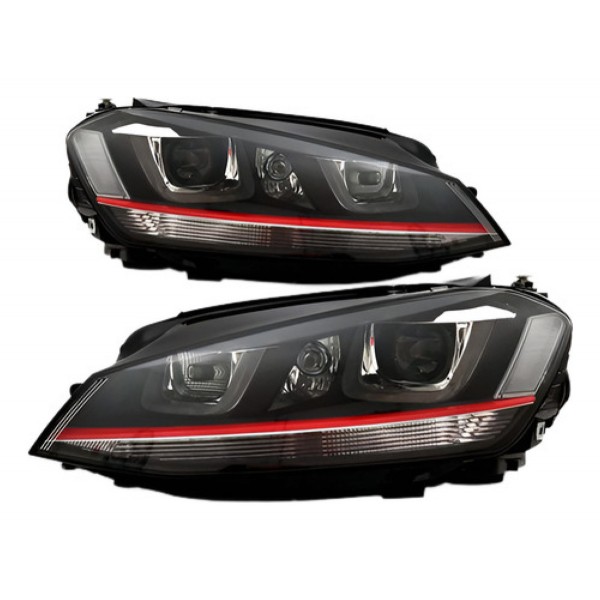 Par Farol Golf Gti 2014 15 2016 2017 2018 Led Mascara Negra