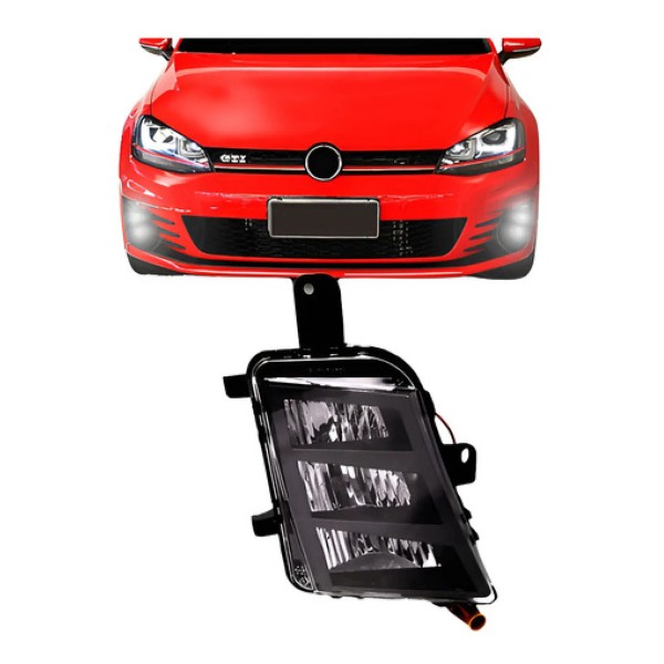 Farol Milha Auxiliar Golf Gti 2014 2015 2016 2017 C/led