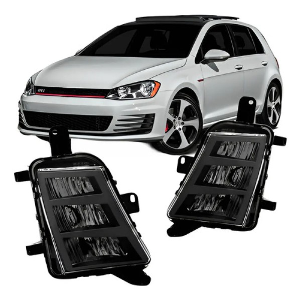 Par Farol Milha Auxiliar Golf Gti 2014 2015 2016 Com Led