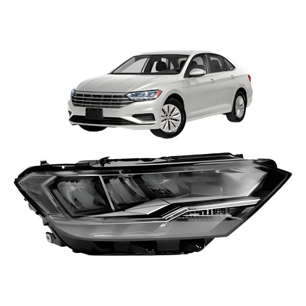 Farol Eletrico Jetta Sedan 2019 A 2022 Tyc C/motor Com Led