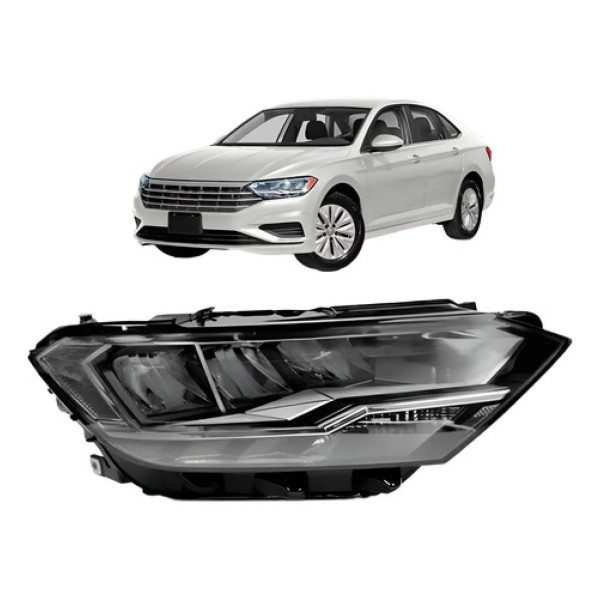 Farol Eletrico Jetta Sedan 2019 A 2022 Tyc C/motor Com Led