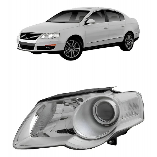 Farol Passat Comfortline Fsi At 2006 A 2010 Elétrico S/motor