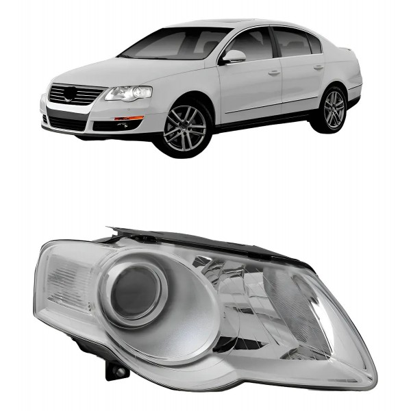 Farol Passat Comfortline Tb Fsi 2006 A 2010 Elétrico S/motor