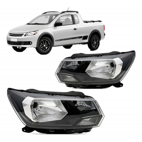 Par Farol Foco Simples Saveiro G8 2018 2019 2020 2021 2022