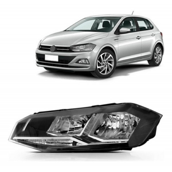 Farol Polo Virtus 2018 2019 2020 Com Friso Cromado