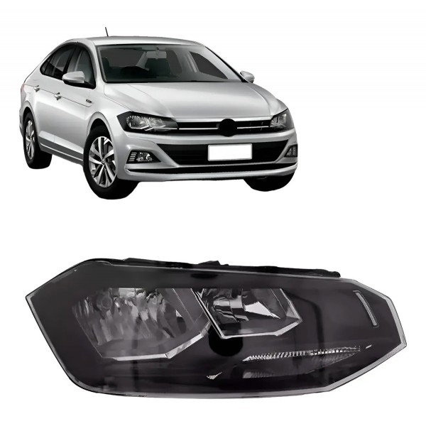 Farol Polo Virtus 2018 2019 2020 Manual C/friso Preto
