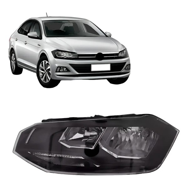 Farol Polo Virtus 2018 2019 2020 Manual C/friso Preto