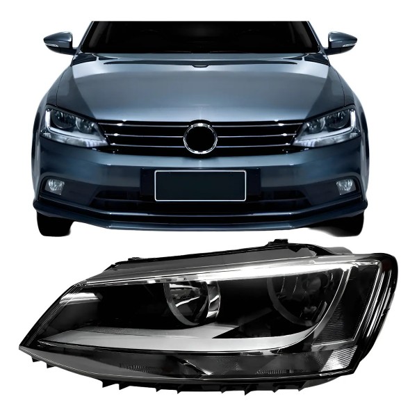 Farol Jetta 2016 2017 2018 Manual Com Led Modelo Original