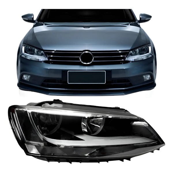 Farol Jetta 2016 2017 2018 Manual Com Led Modelo Original