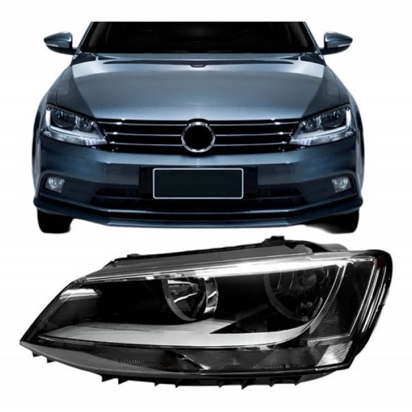 Farol Jetta 2016 2017 2018 Manual Com Led Modelo Original