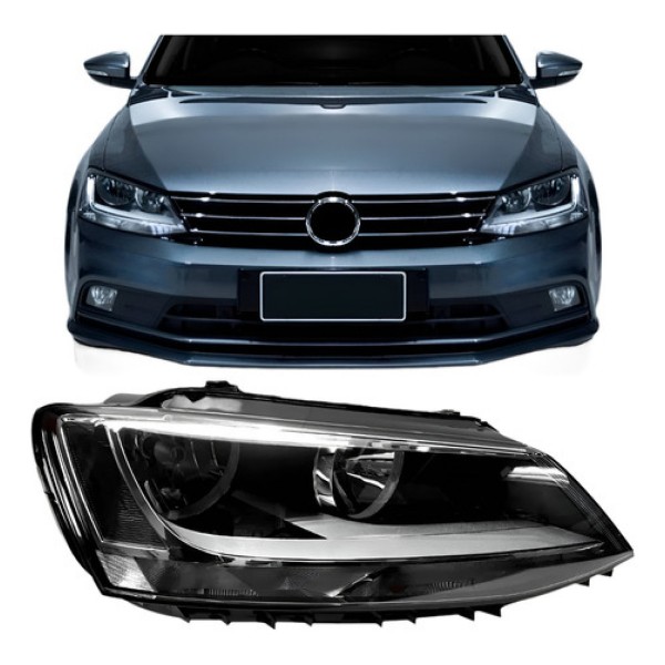 Farol Jetta 2016 2017 2018 Manual Com Led Modelo Original