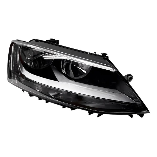 Farol Jetta 2016 2017 2018 Manual Negro Com Led Direito Direito/passageiro