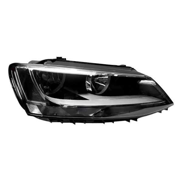 Farol Jetta 2016 2017 2018 Manual Negro Com Led Direito Direito/passageiro