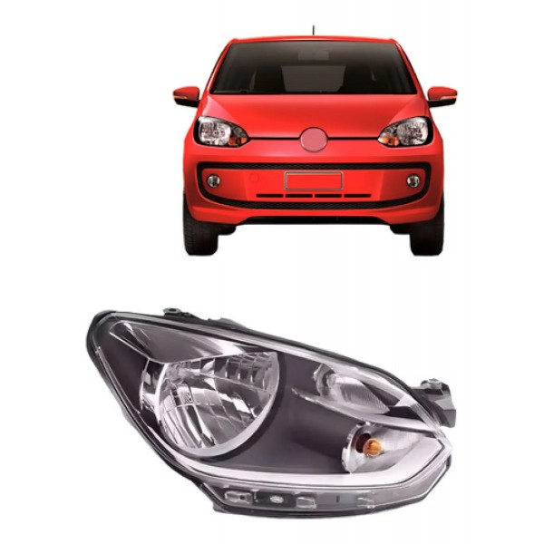 Farol Up 2014 2015 2016  Eletrico Manual Com Friso Cinza