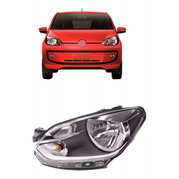 Farol Up 2014 2015 2016  Eletrico Manual Com Friso Cinza
