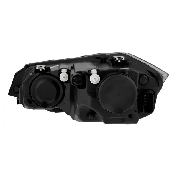 Farol Dianteiro Vw Polo 2018 A 2019 Manual Friso Preto