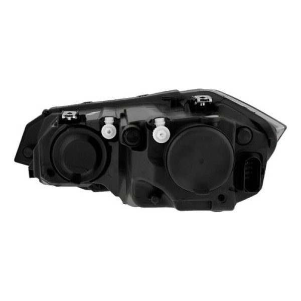 Farol Dianteiro Vw Polo 2018 A 2019 Manual Friso Preto