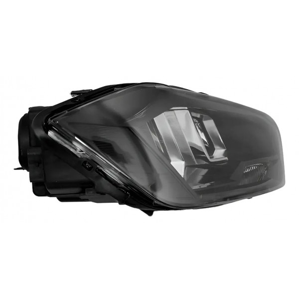 Farol Dianteiro Vw Polo 2018 A 2019 Manual Friso Preto