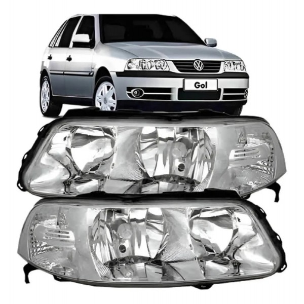 Par Farol Gol G3 Parati Saveiro 00 01 02 03 04 05 Cromado