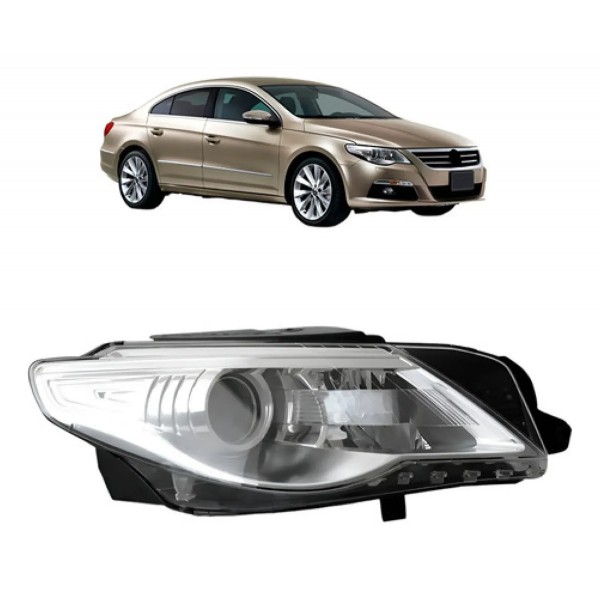 Farol Passat Cc 2009 10 11 2012 C/ Motor E Entrada P/ Xenôn
