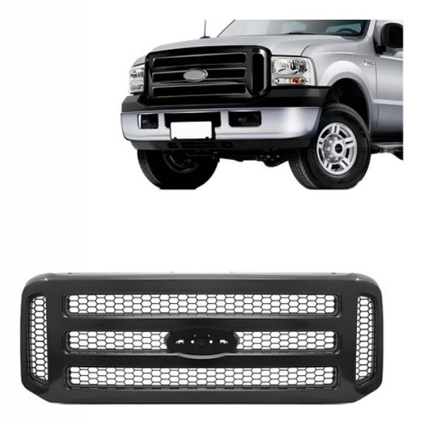 Grade Radiador Ford F250 2006 A 2011 Preta P/ Pintura
