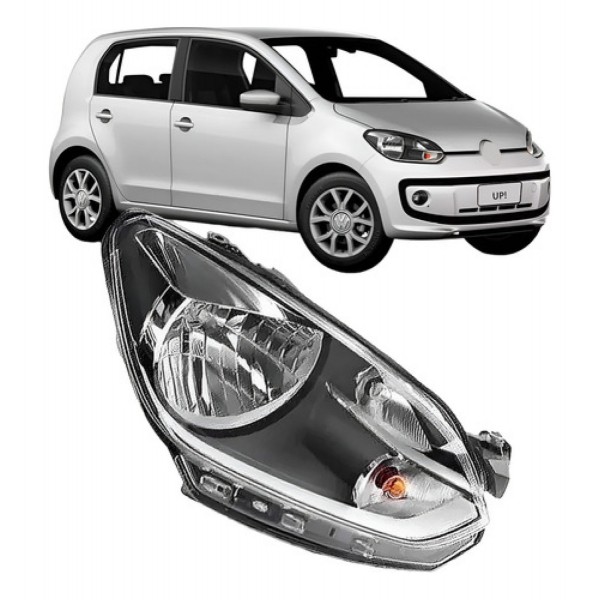 Farol Up 2014 A 2016 Manual/eletrico Friso Cinza C/ Garantia