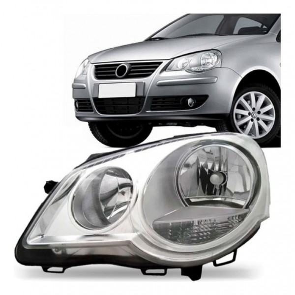 Farol Polo 2007 2008 2009 2010 11 2012 Manual Cromado Oferta