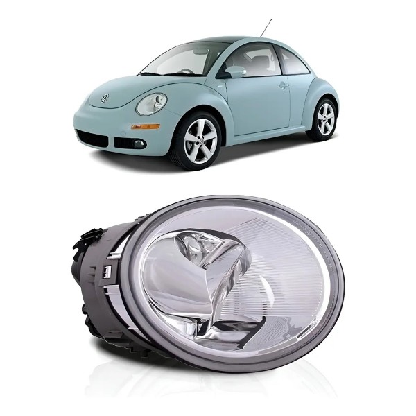 Farol New Beetle 1998 99 00 01 02/2005 Eletrico Sem Motor
