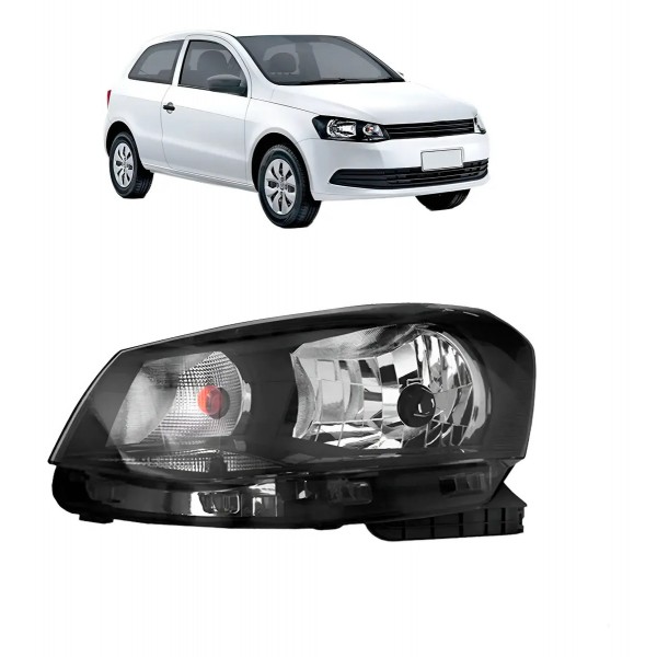 Farol Gol G6 2013 2014 2015 2016 Foco Simples Mascara Negra