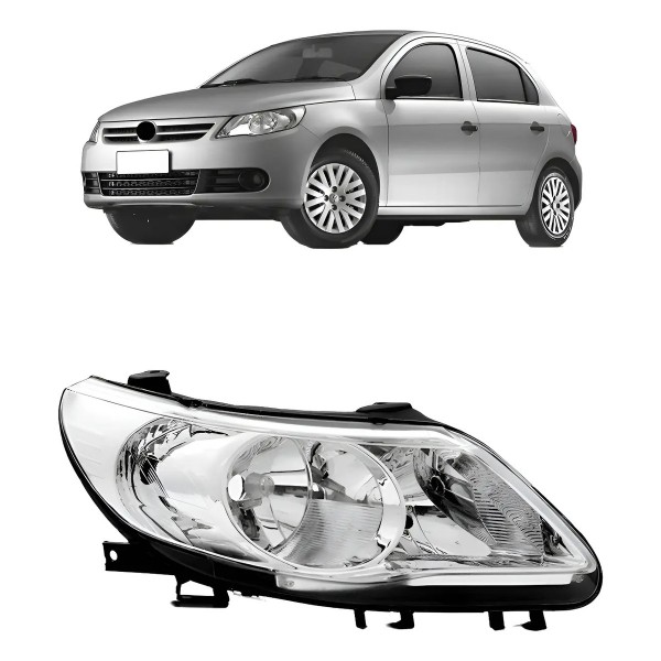 Farol Gol G5 2009 2010 2011 2012 Foco Duplo Cromado