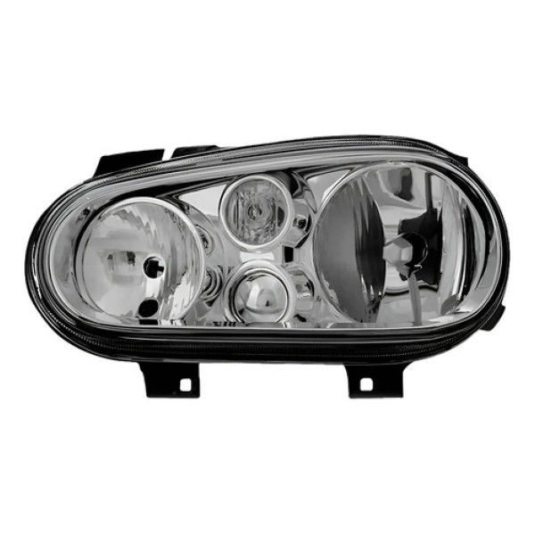 Farol Golf 1998 A 2006 Foco Duplo Sem Auxiliar Cromado