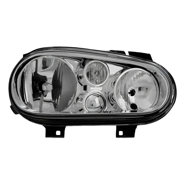 Farol Golf 1998 A 2006 Foco Duplo Sem Auxiliar Cromado
