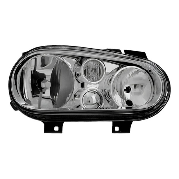 Farol Golf 1998 A 2006 Foco Duplo Sem Auxiliar Cromado