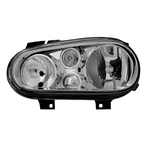 Farol Golf 1998 A 2006 Foco Duplo Sem Auxiliar Cromado