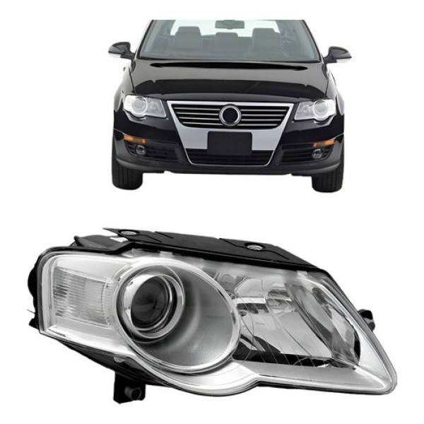 Farol Passat 2008 2009 2010 2011 Eletrico Com Motor Cromado