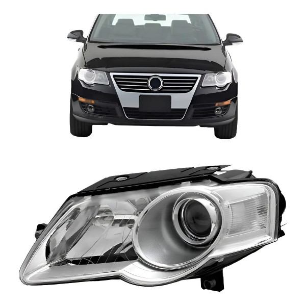 Farol Passat 2008 2009 2010 2011 Eletrico Com Motor Cromado