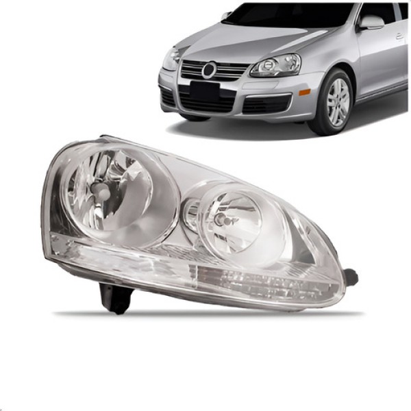 Farol Jetta 2007 2008 2009 Cromado