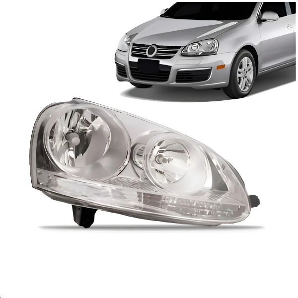 Farol Jetta 2007 2008 2009 Cromado