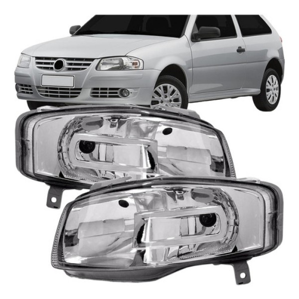 Farol Gol G4 2004 A 2008 Cromado