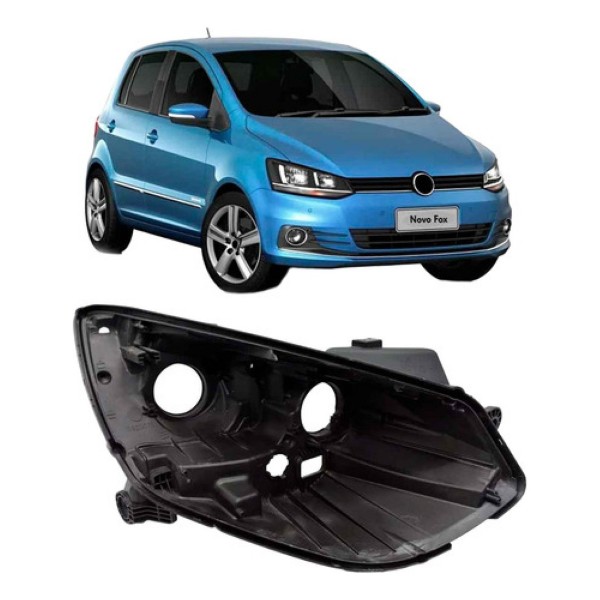 Carcaça Farol Para Vw Fox 2015 2016 2017 2018 2019 A 2022