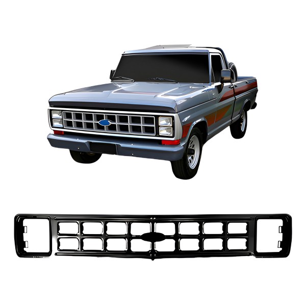 Grade Radiador F1000 1985 A 1992 Preto  Ferro