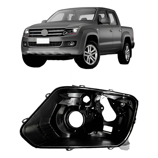 Carcaça Farol Dianteiro Vw Amarok 2010 A 2016