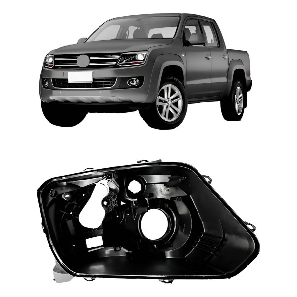 Carcaça Farol Dianteiro Vw Amarok 2010 A 2016