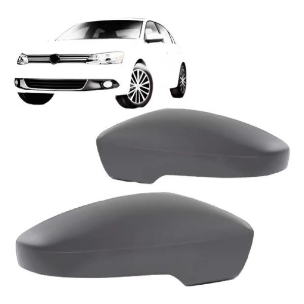 Par Capa Retrovisor Jetta Highline Comfortline 2011 A 2018 Preto