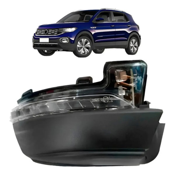 Capa Inferior Retrovisor T-cross 2019 2020 Com Pisca Sem Luz