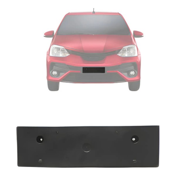 Suporte Placa Etios 2018 A 2020 Preto Texturizado C/garantia