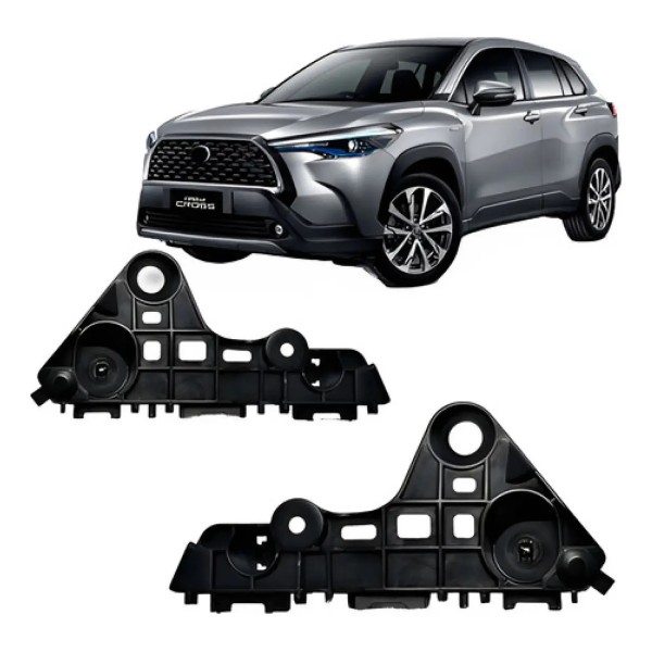 Par Suporte Parachoque Dianteiro Corolla Cross 2021 A 2024